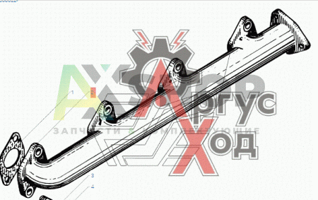 238-1008023 Коллектор выпускной левый